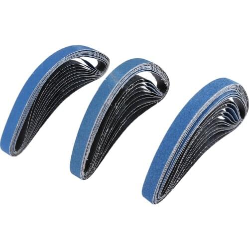 DRELD 10Pcs 25 * 762mm Abrasive Sanding Belts for Air Belt Sander Zirconia Alumina for Metal Grinding Polishing Grit 60 80 120