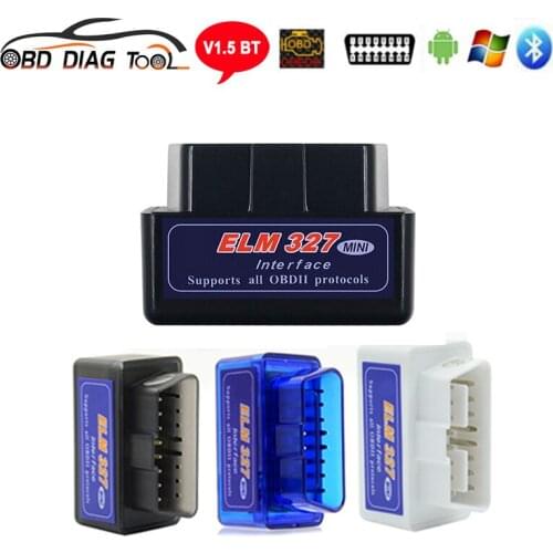 Auto Code Reader ELM 327 V1.5 BT Car Diagnostic Tool OBDII OBD2 ELM327 Bluetooth OBD Interface Adapter Scanner for Android&PC