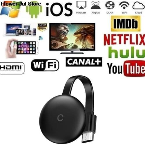 Wifi Wireless Media Streaming Player 1080P Charcoalor For Chromecast Generation NEW