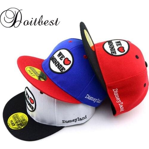 Doitbest 2 to 8 Years old Children Baseball Cap summer Spring Hip Hop kids Sun Hat heart print 2019 Boys Girls snapback Caps