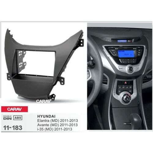CARAV 11-183 Car Stereo Radio installation frame Double Din in Dash Facia Fascia Kit for HYUNDAI Elantra (MD), Avante (MD)