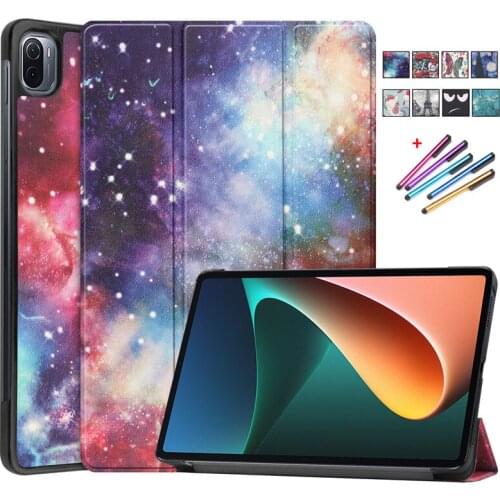 Tablet Funda For Xiaomi Mi Pad 5 Pro Case 11 inch Folding Painted Leather Cover For Capa Mi Pad 5 Mi Pad 5 Pro Case Coque