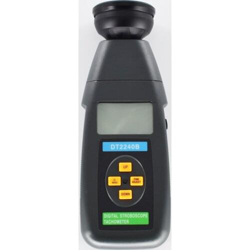 DT2240B Digital Stroboscope Non-contact Flash tachometer 60-40,000RPM Photoelectric Revolution meter Speedometer