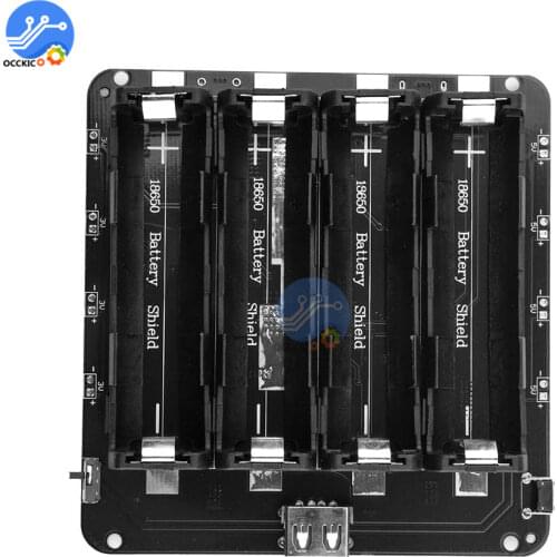 4x18650 Lithium Battery Shield V8 Box Holder 5V/3A 3V/1A Power Bank Charger Case Storage Micro USB For Arduino ESP32 ESP8266