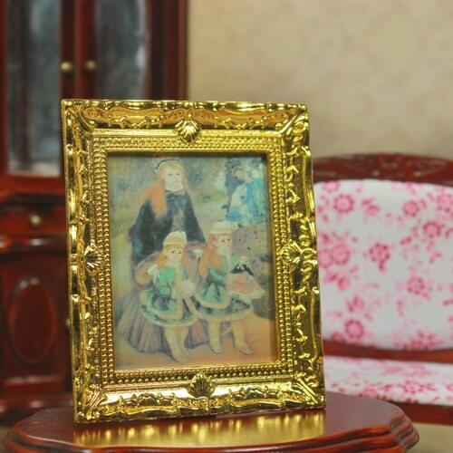 G06-X719 children baby gift Toy 1:12 Dollhouse mini Furniture Miniature rement painting sister 1pcs