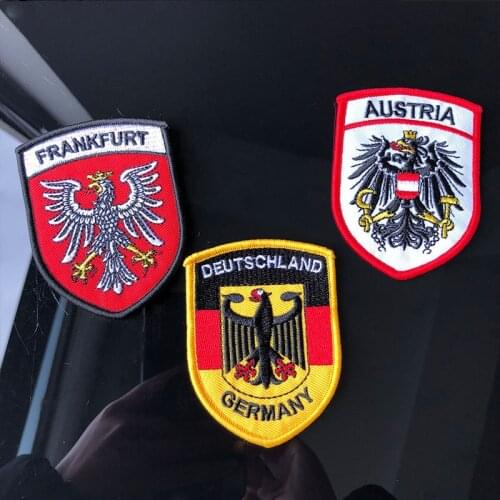 Fine Austria double head Eagle National emblem patches emblem armband Golden federal eagle shield State Flag emblem accessory