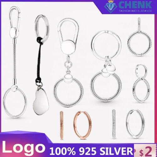 Collection 2021 Sterling Silver 925 New Product Keychain With Logo High Quality Gift Diy Jewelry