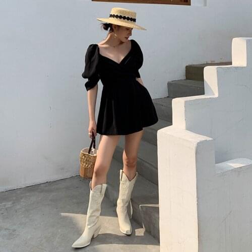 Chic Women Sexy Deep V Neck Jumpsuit Fashion Lady Romper Black Short Playsuit Casual Beach Overalls Jumpsuits Femme