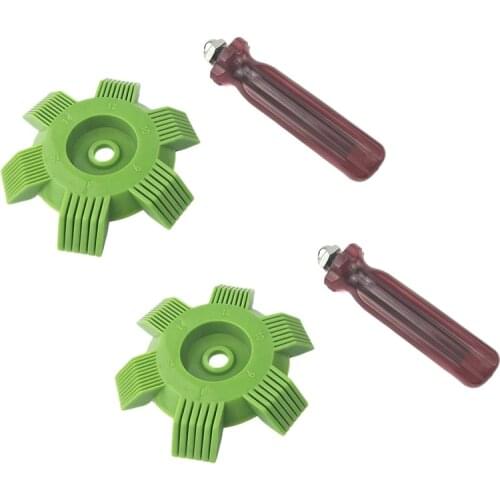 2 Pcs Condenser Filter Evaporator Radiator Fin Comb Air Conditioning Fan Comb Condenser Grease Cleaning Brush Radiator