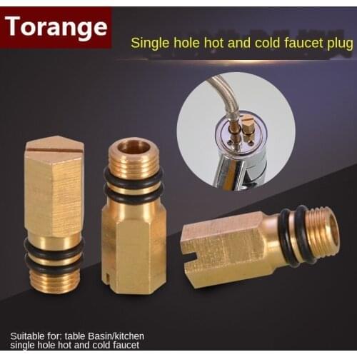 Cold and hot water faucet to Variable single cold faucet plug refit single hole hose inlet plug copper head accessories