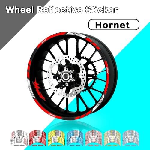 12 Strips Stickers Motorcycle Decals Reflective Waterproof Wheel Decals For HONDA Hornet 250 900 HORNET CB600F CB400 CB599 CB600
