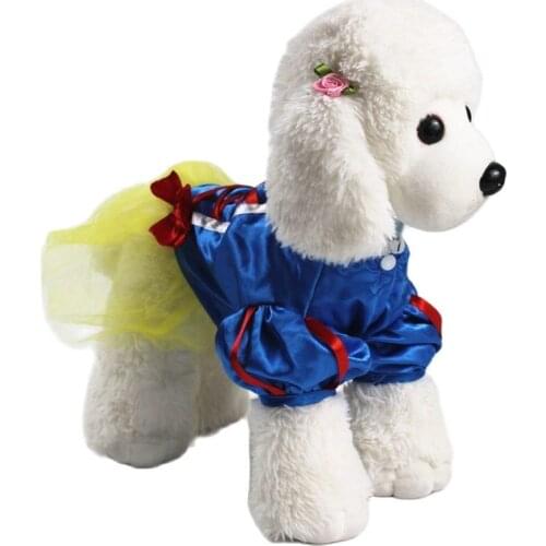 New Pet Clothes Small Dog Dress Teddy Cat Bow Mesh Skirt Pet Dog Costume Lovely Dog Clothes for Small Dogs Girl Skirts