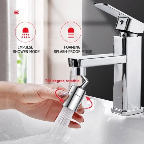 2021 New Tap Aerator 720°rotation Universal Splash-proof Swivel Water Saving Faucet Water Saving Bathroom Filter Foamer Aerators
