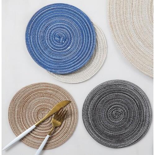 1pc Table Mats Drink Coaster Table Placemats Coffee Mug Cup Coasters Linen Heat-resistant Nonslip Pads for Kitchen