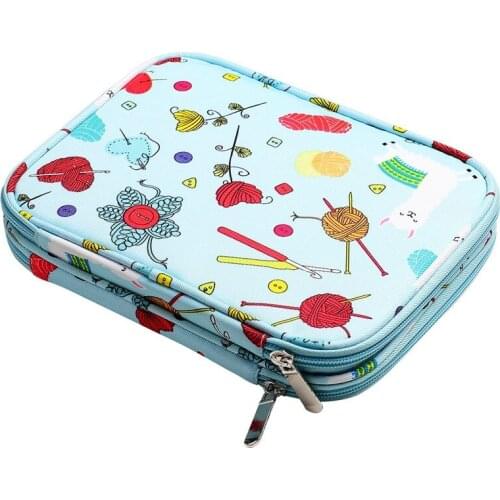 Empty Knitting Needles Case Travel Storage Organizer Storage Bag for Circular Knitting Needles and Accessories Kit Bag