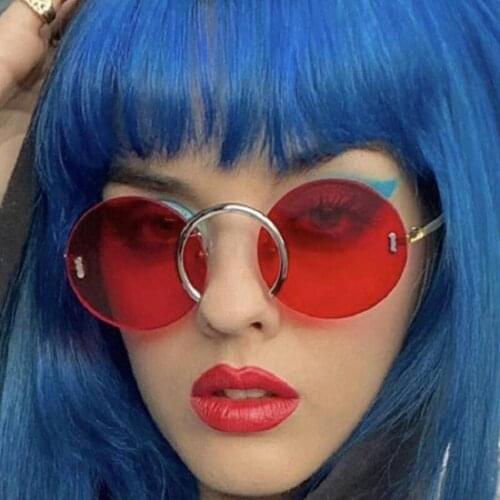 Rimless Sunglasses Men Women Brand Designer Retro Round Sun Glasses Vintage Male Female Goggles UV400 Oculos Gafas De Sol
