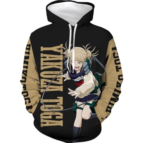 Anime My Hero Academia 3D Print Hoodie Women Men Harajuku Sweatshirt Bakugou Pullover Hooded Jacket Sportswear