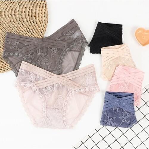 Panties For Woman Underwear Sexy Lace Breathable Soft Lingerie Female Briefs Panty Sexy Transparent Womens Underpants