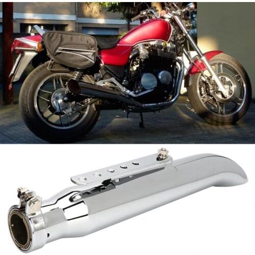 Escapamento moto Universal Motorcycle Exhaust Pipe Retro Electroplating Exhaust Silencer with 35/39/43mm Reducer motorcycle
