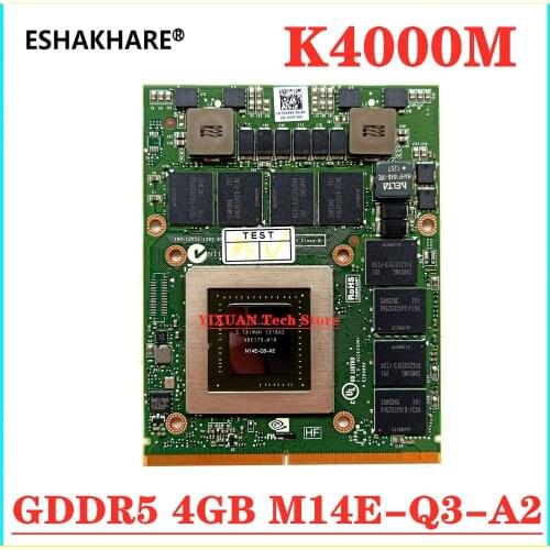 Brand New K4000M K 4000M Video VGA Graphic Card 4GB N14E-Q3-A2 05DGTT 5DGTT For Laptop DELL M6700 M6600 M6800 HP 8770W 8760W OK