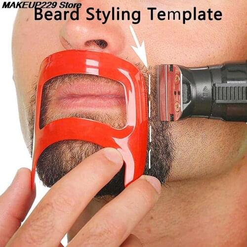 High Quality Mustache Beard Styling Template Tools For Men Fashion Shave Shaping Template Beard Style Comb Care Tool