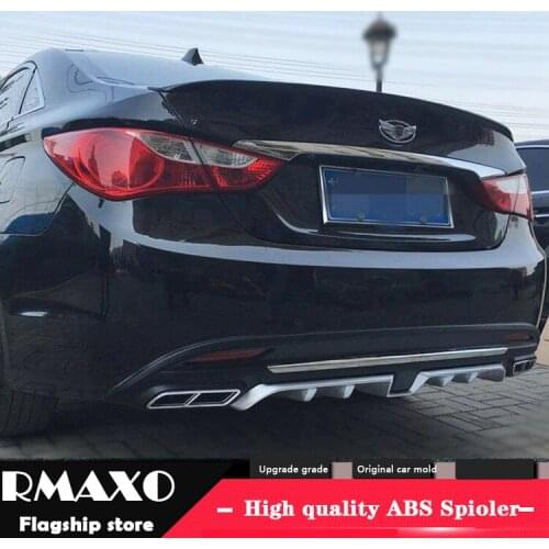 For Hyundai Sonata ABS Rear Bumper Diffuser Protector For 2011-2014 Sonata Body kit bumper rear Front shovel lip rear spoiler