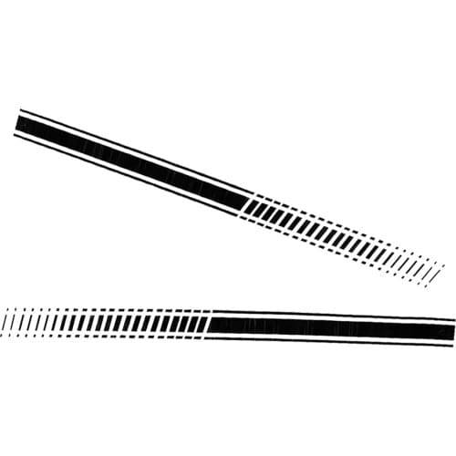 1 Pair Universal Black Sport Racing Shadow Graphic SUV Off-Road Car Body Door Side Decal Sticker Stripe PVC Vinyl Decoration