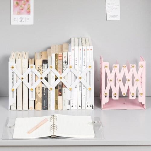 1 Pc Stylish Bookends Premium Metal Anti-slip Book Holder Documents Files Books Holder CDS Maganzines Organizer Holdes