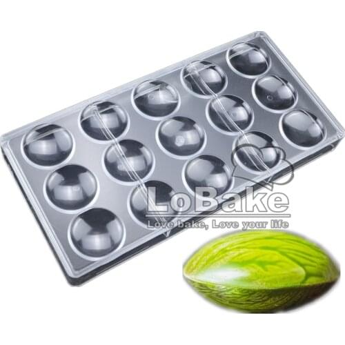 15 cavities 4cm round thin pita pancake macaron biscuit cracker shape PC polycarbonate chocolate mold fondant decoration tools