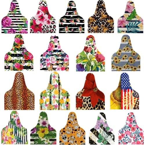 36pcs/Set Sunflower Leopard Printed Earrings Sublimation Country Cow Tag Stud Earrings Die Cutt Western Cowboy