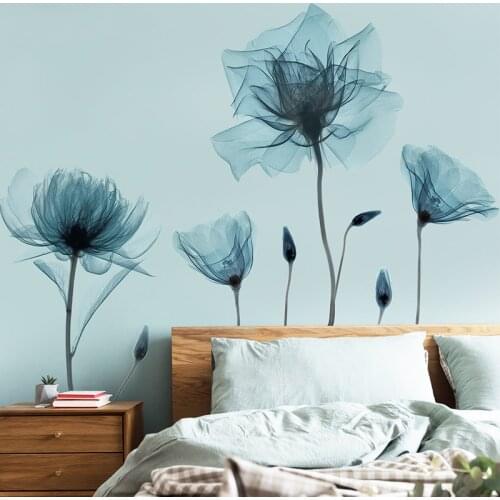 3D Flower Self-adhesive Home Wall Sticker Wallpaper Mordern Art Mural Decal DIY Room Decor Living Room Bedroom Modern Decoration