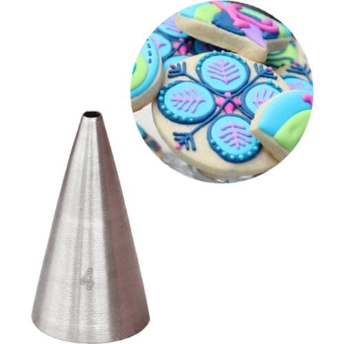 #4 2.5mm Round Icing Piping Nozzles Stainless Fondant Cake Cream Decorating Tips Bakeware Tools KH161
