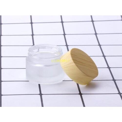 5g 10g 15g 30g 50g Cosmetic Jars Cream Empty Makeup Face Cream Refillable Containers Packing Bottle With Bamboo Cap