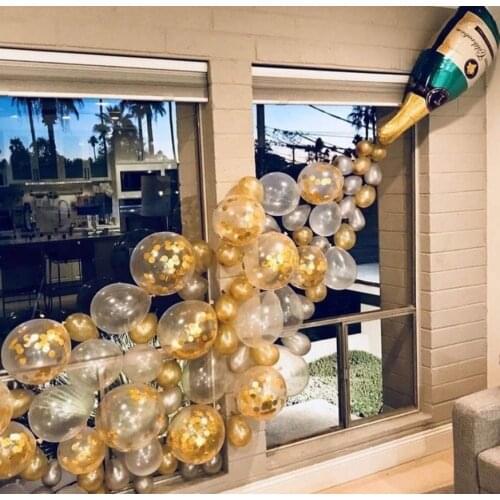84pcs Champagne Balloon Garland Arch Kit Gold White Helium Latex balloon birthday party baby shower supplies global