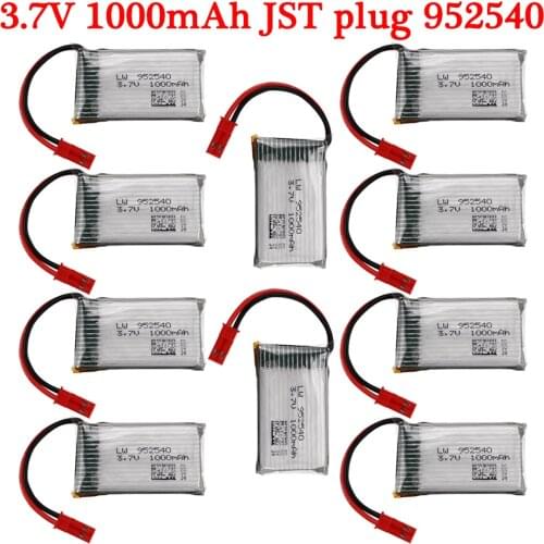 Upgraded 3.7V 1000mAh 25C Lipo Battery for HQ898B H11D H11C H11WH T64 T04 T05 F28 F29 T56 T57 RC Quadcopter Drone Spare Parts
