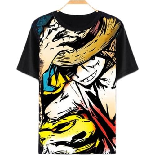 Anime One Piece Monkey D. Luffy Roronoa Zoro Nami Tony Chopper Cartoon 3D Printing Tshirt Funny New Summer Casual Man T-shirt