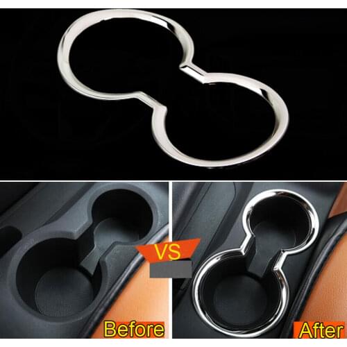 Stainless Steel Car Water Cup Holder Decoration Trim Cover Frame For Hyundai ix25 2015 Car Styling