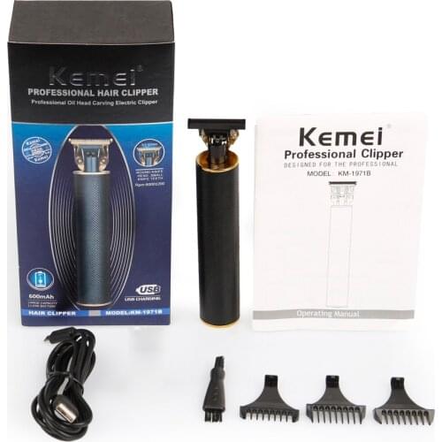Kemei 1971 B Pro Li T-Outliner Skelet Zware Hitter Cordless Trimmer Mannen 0 Mm Kaalhoofdige Tondeuse Afwerking Haar snijmachine