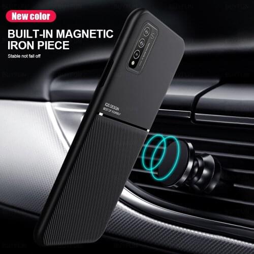 Honor 10 x lite case car magnetic holder protect shell covers on honor 10x lite light soft matte silicone frame shockproof coque