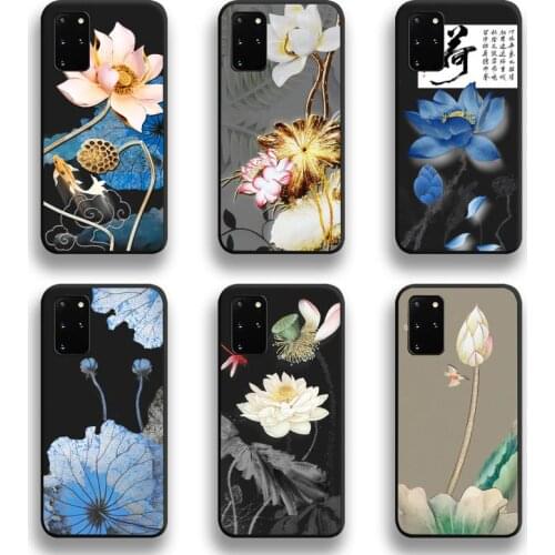 Lotus Magpie Bird Flower Phone Case For Samsung Galaxy S20 FE plus Ultra S6 S7 edge S8 S9 plus S10 5G lite 2020
