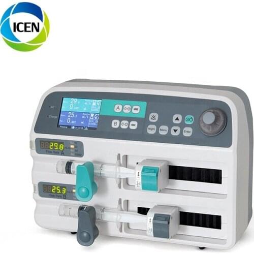 IN-G702 ICEN double channel Automatic Micro Intravenous Touch Screen Syringe Driver