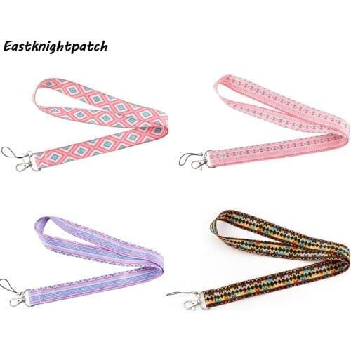 E3198 Cartoon Bohemia Fashion Keychain Phone Lanyard Fashion Strap Neck Lanyards ID Card Holder Keys Webbing