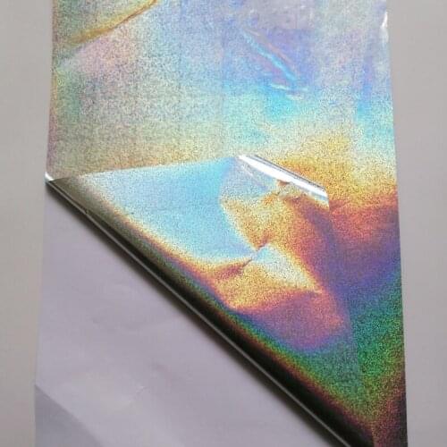 FUNCOLOUR 40 Micron A4 Blank Hologram Glitter Spots Silver PET Self Adhesive Label for Laser Printer