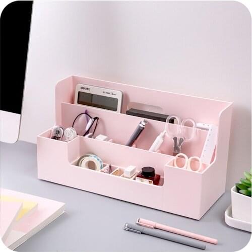 Office supplies rack plastic simple cute office desktop storage box stationery desk storage box
