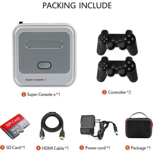 4k HD HDMI Output Retro Classic Handheld Video Player TV Mini Game Console Built-in 15000Games 45 emulators support 4players