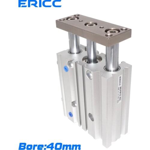 MGPM bore 40 mm stroke 25-400mm MGPL40 SMC Type Compact guide cylinder Thin Three axis air pneumatic cylinder with guide rod