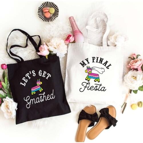 Final Fiesta Mexico Themed Bachelorette Party bride to be Tote Bag bridal Shower beach Hangover decoration Favor bridesmaid Gift