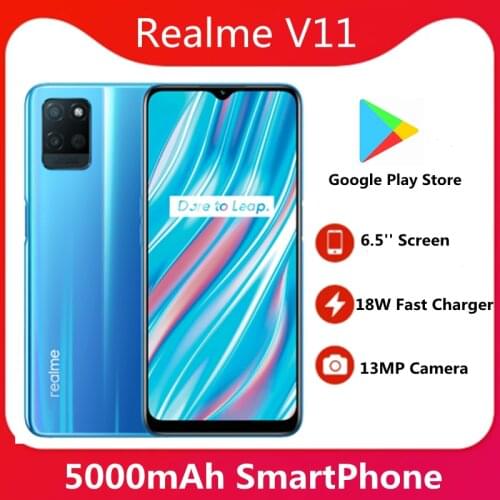 Original New OPPO Realme V11 5G SmartPhone 5000mAh Battery 18W Quick Charger 6.5'' Screen Support Face ID Finger Print Phone