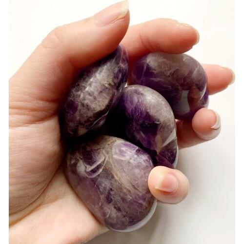 Purple Quartz Stone Heart Pendant for Necklace Diy Jewelry Natural Love Puffy Heart Shaped Crystal Necklace Accessories 1pc