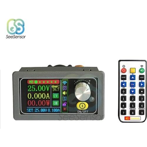 DC DC Buck Converter CC CV Power Module 0-50V 8A Adjustable Regulated Power Supply Voltmeter Ammeter CNC Color Screen 400W